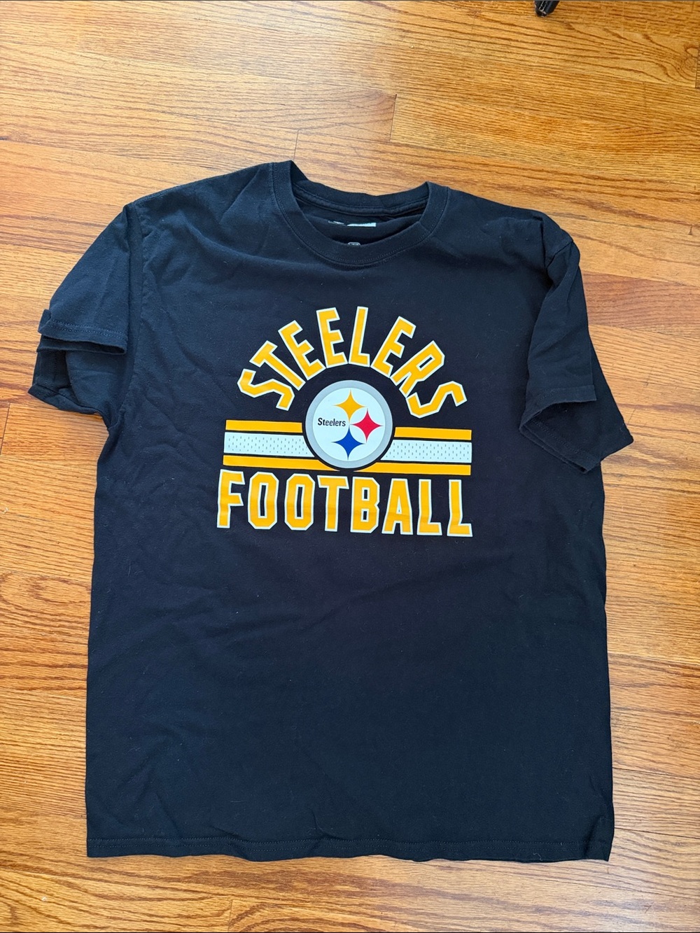 NFL Black Steelers Football Graphic Tee